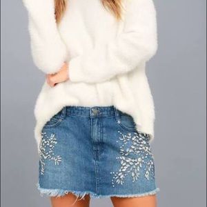 free people denim skirt